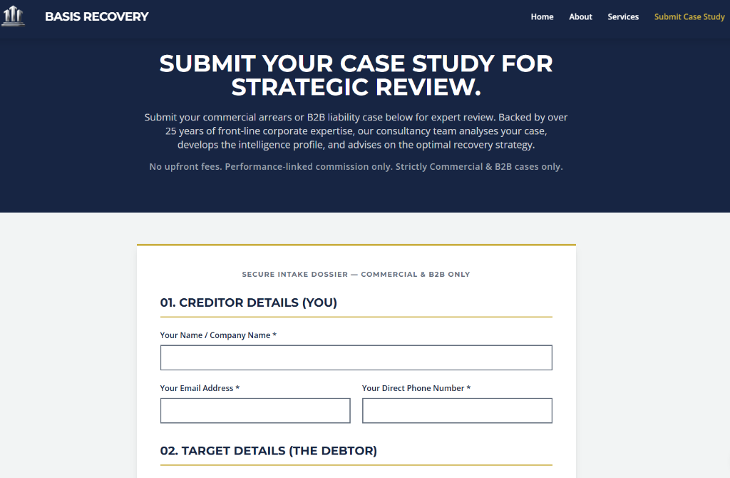 Basis Recovery: Automating Commercial Rent Risk & Debt Resolution Interface